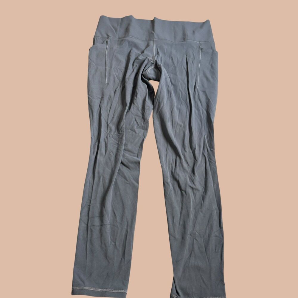 Athleta Salutation Stash Tight Women's Large Blue Pockets Active Yoga Gym